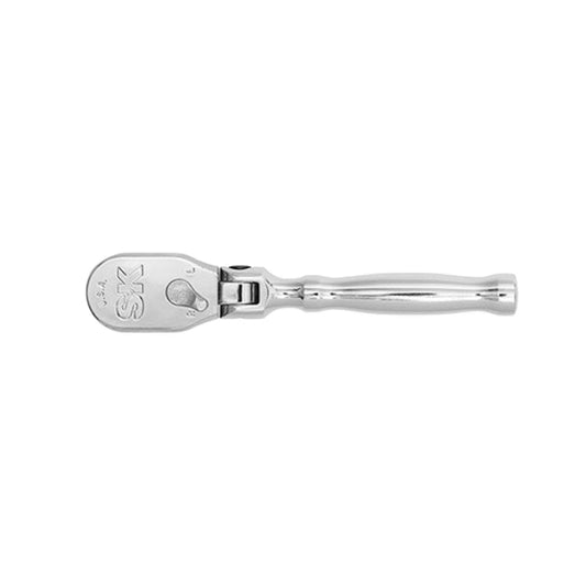 SK Tools - 1/4 in.- Drive LP90 Flex Head Teardrop Ratchet 5 in.