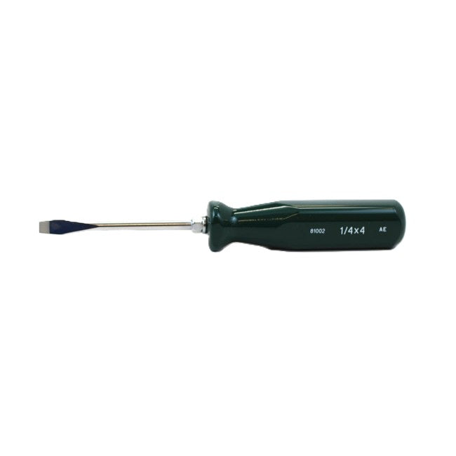 SK Tools - 1/4 in.- x 4 in.- SureGrip Slotted Screwdriver