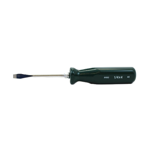 SK Tools - 1/4 in.- x 4 in.- SureGrip Slotted Screwdriver