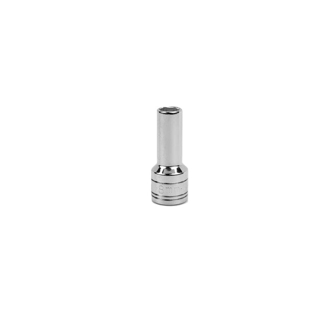 SK Tools - 8 mm 3/8 in.- Drive 6 Point Metric Deep Chrome Socket