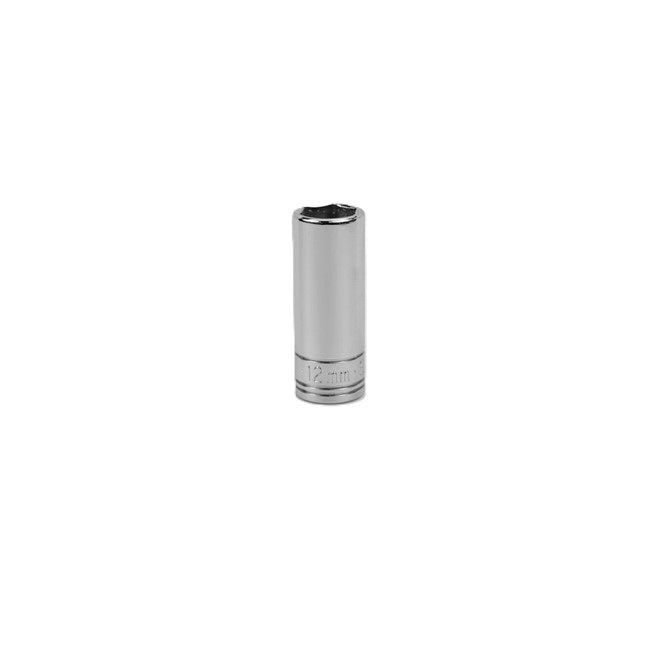 SK Tools - 12 mm 3/8 in.- Drive 6 Point Metric Deep Chrome Socket