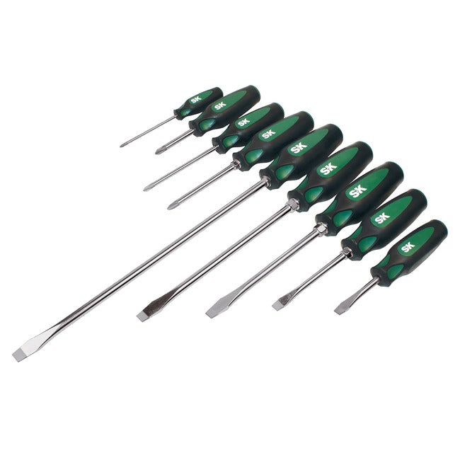 SK Tools - 9 Piece CushionGrip Combination Screwdriver Set