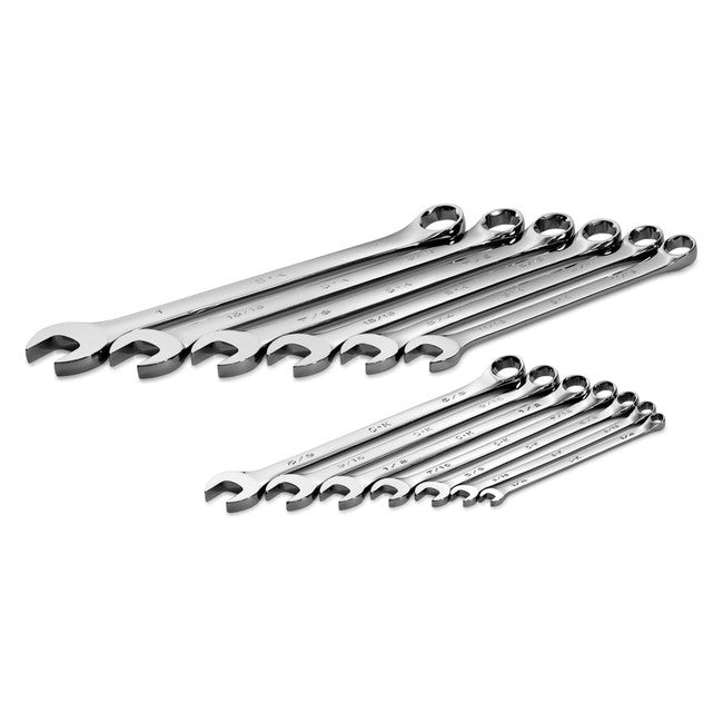 SK Tools - 13 Piece 6 Point Fractional Long Combination Chrome Wrench Set