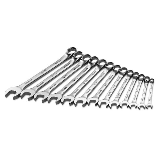 SK Tools - 13 Piece 6 Point Metric Regular Combination Chrome Wrench Set