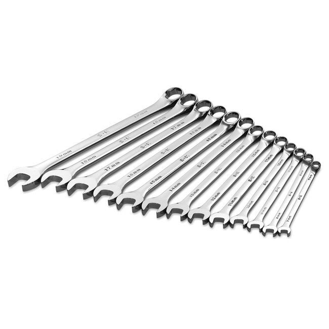 SK Tools - 13 Piece 6 Point Metric Long Combination Chrome Wrench Set