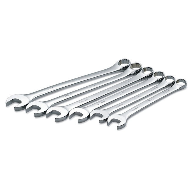 SK Tools - 6 Piece 12 Point SuperKrome Metric Combination Wrench Set