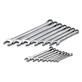 SK Tools - 15 Piece 12 Pt Fractional Regular Combination Chrome Wrench Set