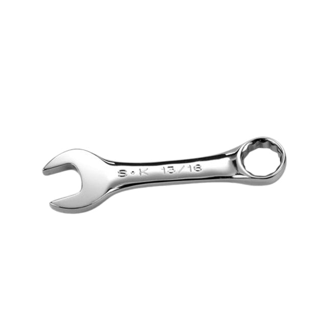 SK Tools - 13/16 in.- 12 Point Fractional Short Combination Chrome Wrench