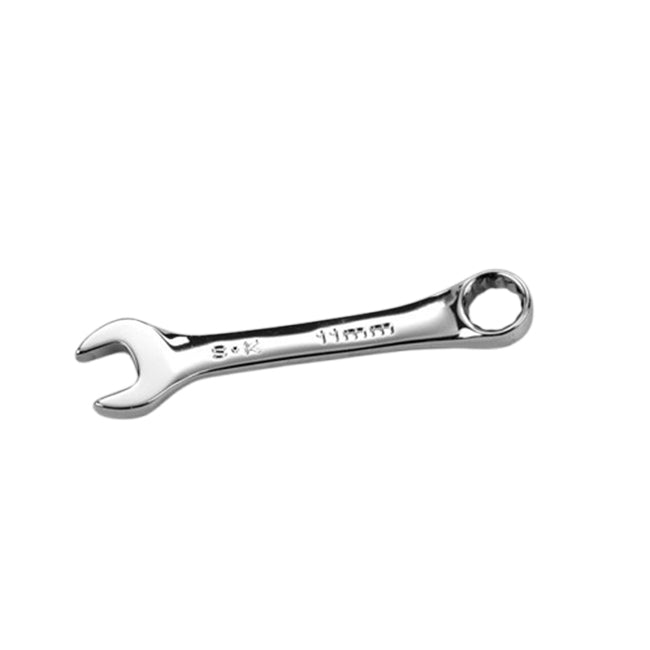SK Tools - 11 mm 12 Point Metric Short Combination Chrome Wrench