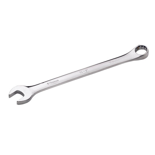 SK Tools - 15/16 in.- 12 Point Fractional Regular Combination Chrome Wrench