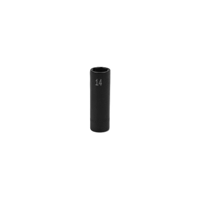 SK Tools - 14 mm 3/8 in.- Drive 6 Point Deep Metric Impact Socket
