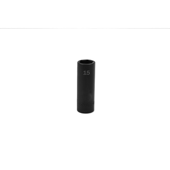 SK Tools - 15 mm 3/8 in.- Drive 6 Point Deep Metric Impact Socket