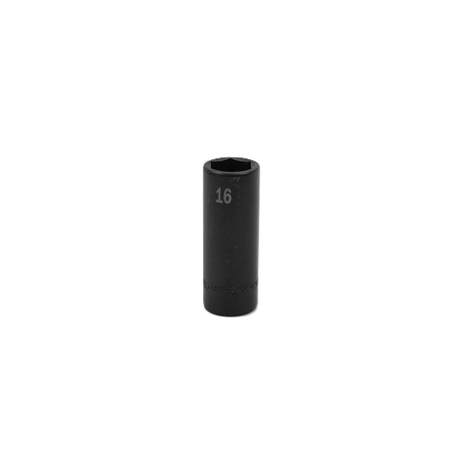 SK Tools - 16 mm 3/8 in.- Drive 6 Point Deep Metric Impact Socket