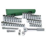 SK Tools - 49 Piece 3/8 in.- Drive 6 Pt Std and Deep SAE & Metric Socket Set