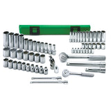 SK Tools - 62 Piece 3/8 in.- and 1/4 in.- Drive Std and Deep Metric Socket Set