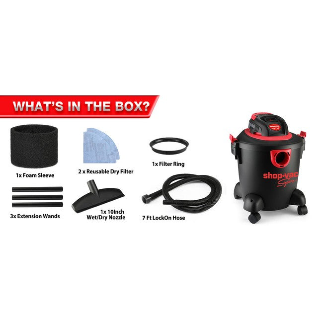 Shop-Vac 2035089 5 Gallon 2.5 Peak HP Wet/Dry Vac