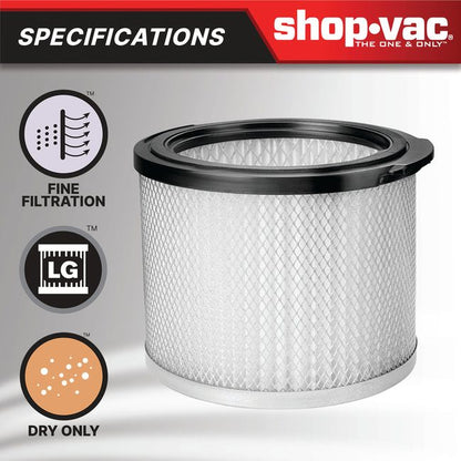 Shop-Vac 5430088 Cordless Ash Vacuum High Efficiency Cartridge Filter