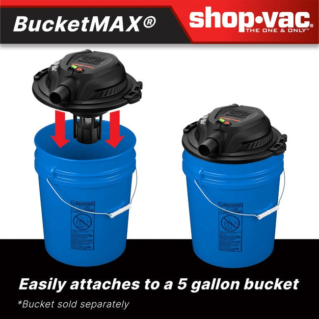 Shop-Vac 5430093 Bucket MAX 2.5 Peak HP Wet/Dry Vacuum