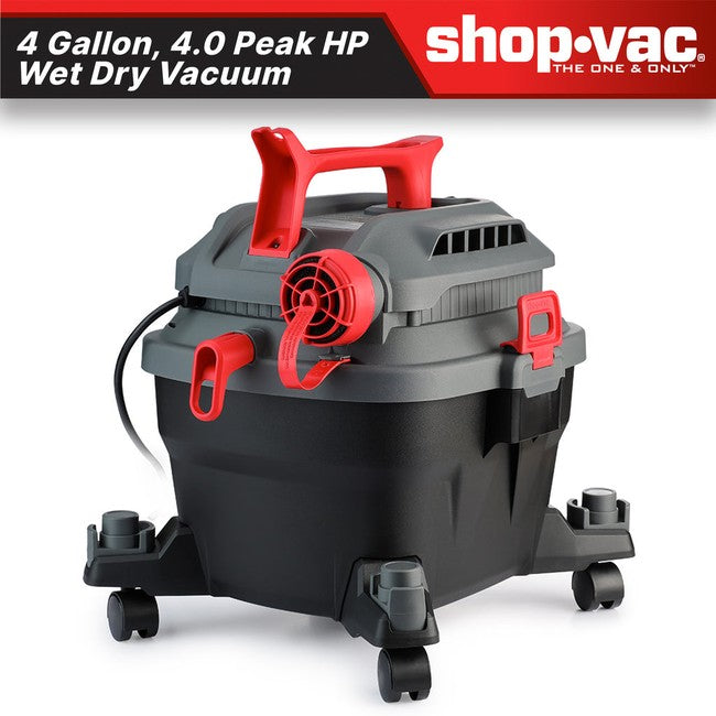 Shop-Vac 5430096 4 Gallon 4.0 Peak HP Wet/Dry Vacuum