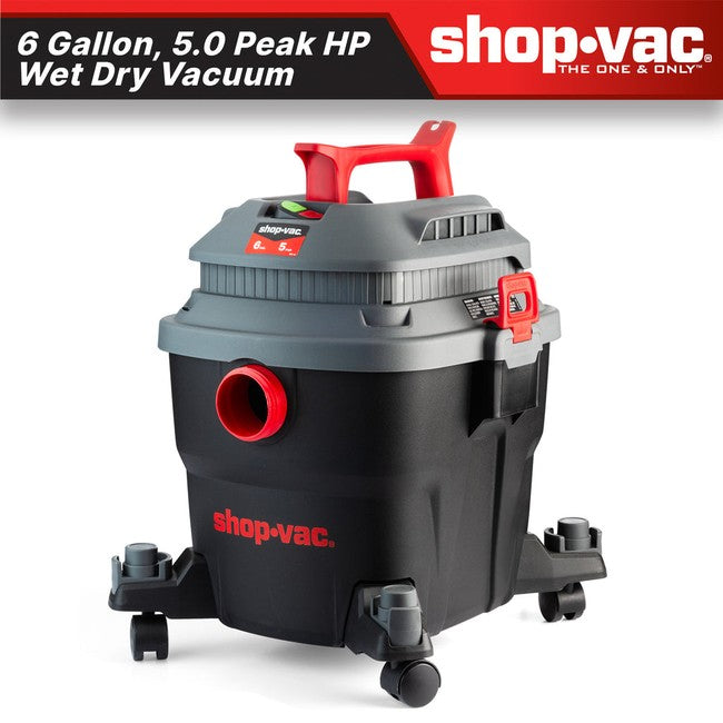 Shop-Vac 5430097 6 Gallon 5.0 Peak HP Wet/Dry Vacuum
