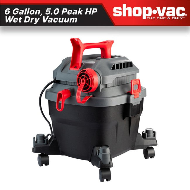 Shop-Vac 5430097 6 Gallon 5.0 Peak HP Wet/Dry Vacuum