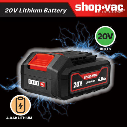 Shop-Vac 5430122 20V 2.5 Gallon Cordless Wet/Dry Vacuum