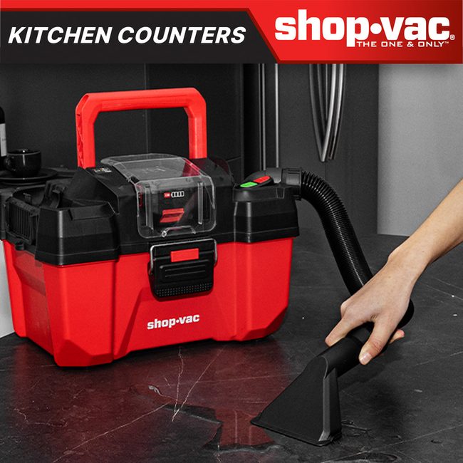 Shop-Vac 5430122 20V 2.5 Gallon Cordless Wet/Dry Vacuum