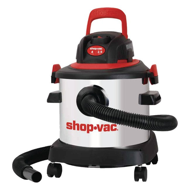 Shop-Vac 5430148 4 Gallon 2.5 Peak HP Stainless Steel Wet/Dry Vac