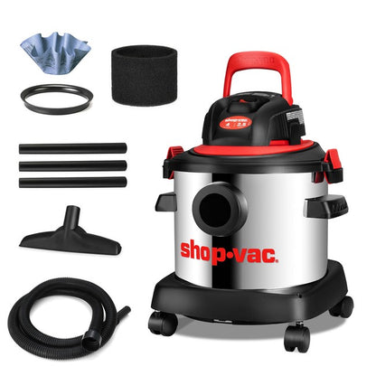 Shop-Vac 5430148 4 Gallon 2.5 Peak HP Stainless Steel Wet/Dry Vac