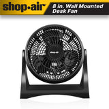 Shop-Vac 5430165 Shop-Air® 8" Wall-Mounted Desk Fan