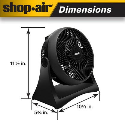 Shop-Vac 5430165 Shop-Air® 8" Wall-Mounted Desk Fan