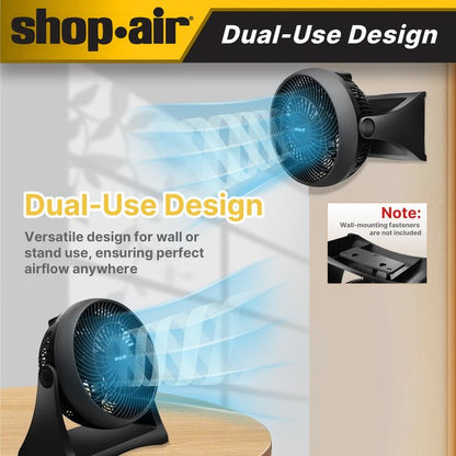Shop-Vac 5430165 Shop-Air® 8" Wall-Mounted Desk Fan