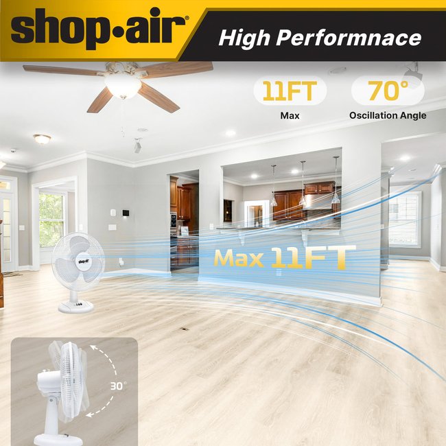 Shop-Vac 5430168 Shop-Air® 16" Oscillating Table Fan
