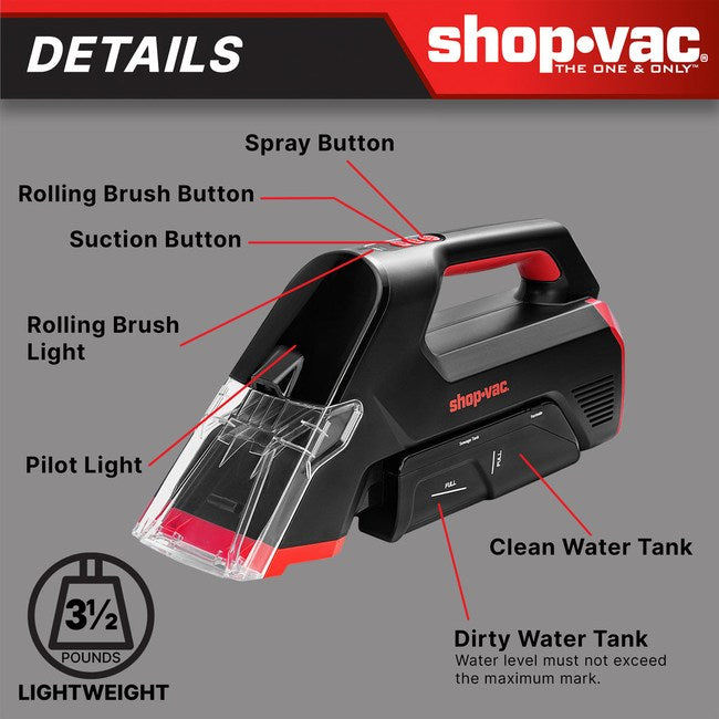 Shop-Vac 5430211 3-in-1 Cordless Spot Cleaner