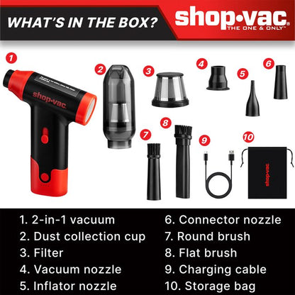 Shop-Vac 5430230 Portable 2-in-1 Cordless Blower/Vacuum