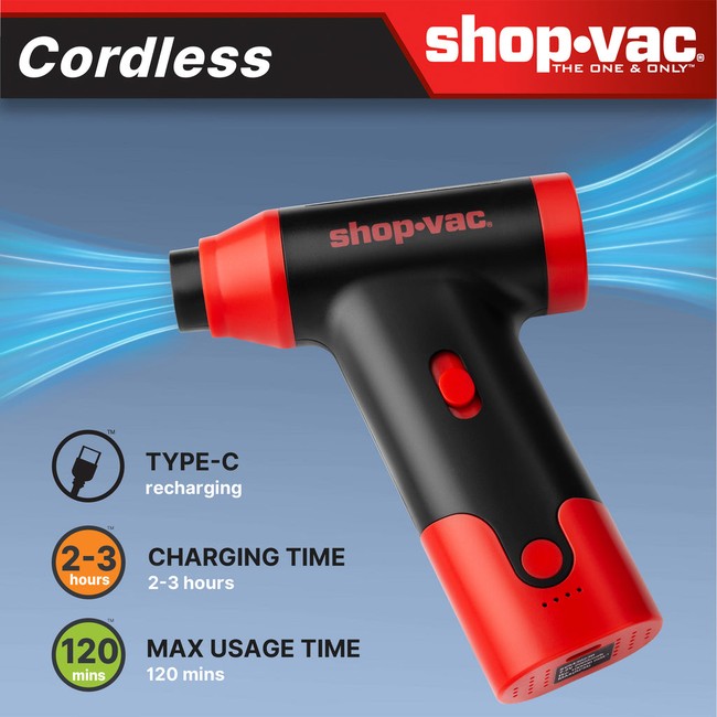 Shop-Vac 5430230 Portable 2-in-1 Cordless Blower/Vacuum