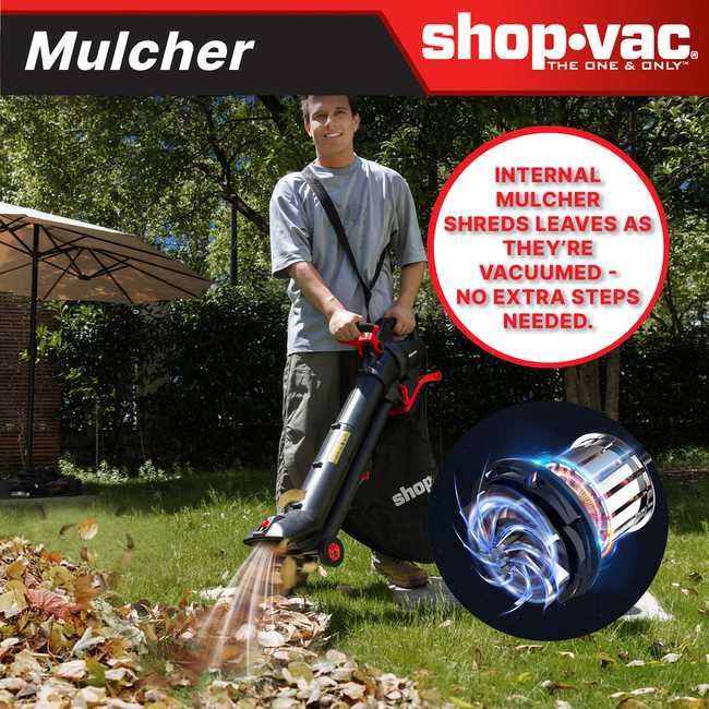 Shop-Vac 5430234 3-in-1 Electric Leaf Blower, Vacuum & Mulcher