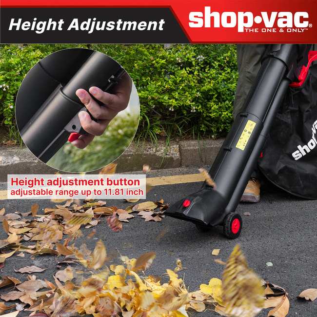 Shop-Vac 5430234 3-in-1 Electric Leaf Blower, Vacuum & Mulcher