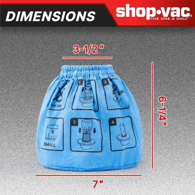 Shop-Vac 5430239 Non-Woven Small Cloth Cage Filter (2 Pack)
