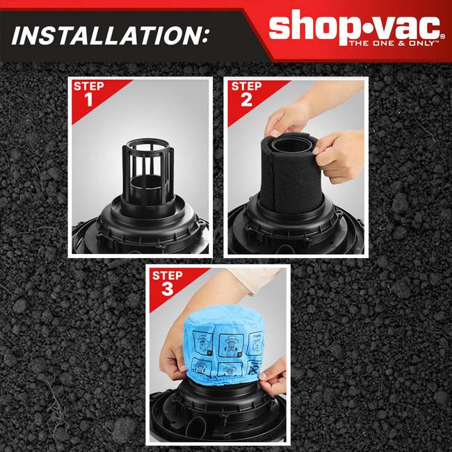 Shop-Vac 5430239 Non-Woven Small Cloth Cage Filter (2 Pack)