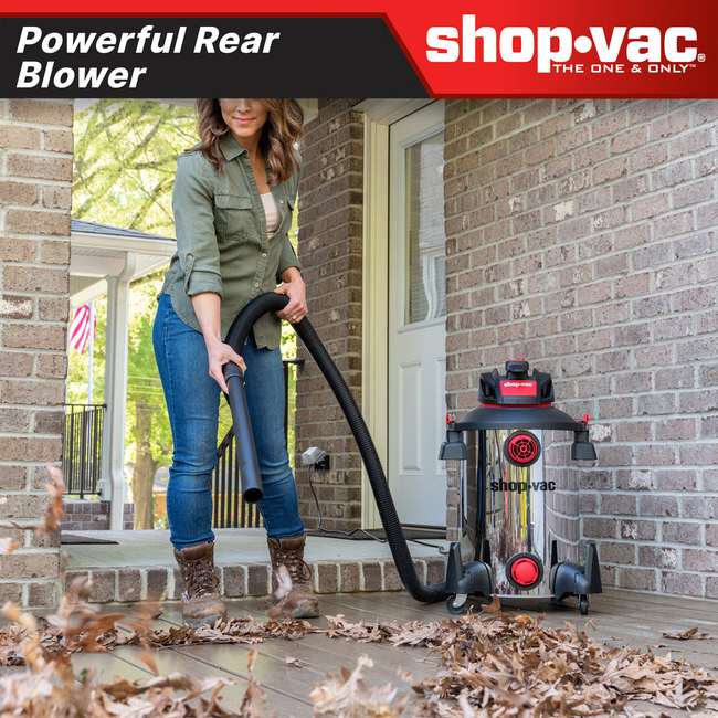 Shop-Vac 5761311 The Shop-Vac® 12 Gallon* 6.0 Peak HP** Stainless Steel Wet/Dry Vacuum