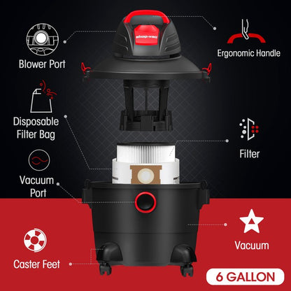 Shop-Vac 5920689 6 Gallon 3.5 Peak HP Wet/Dry Vac