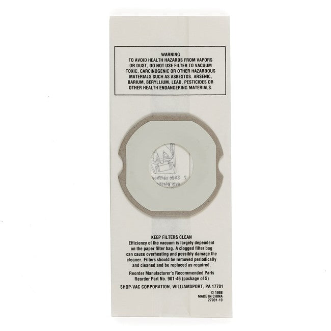 Shop-Vac 9014600 Hippo Disposable Filter Bags