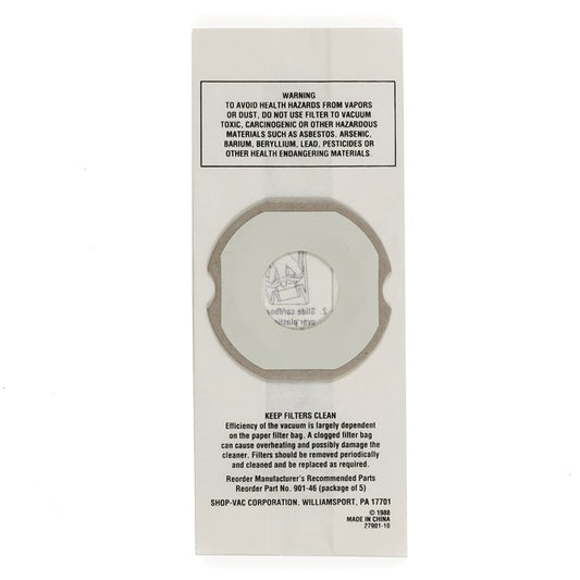 Shop-Vac 9014600 Hippo Disposable Filter Bags