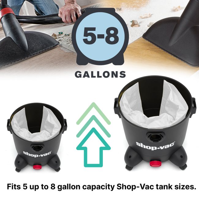 Shop-Vac 9066166 5-8 Gallon Disposable Filter Bags (5 pack)