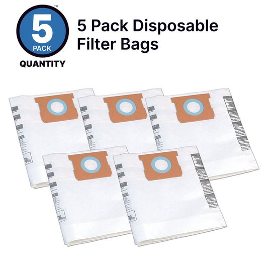 Shop-Vac 9066266 10-14 Gallon Disposable Filter Bags (5 pack)