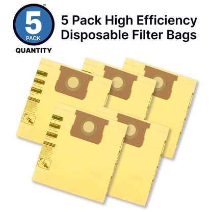 Shop-Vac 9067166 5-8 Gallon High Efficiency Disposable Filter Bags