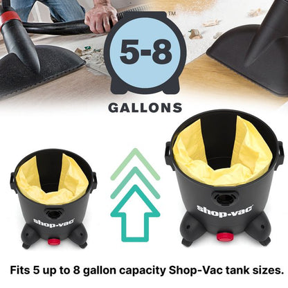 Shop-Vac 9067166 5-8 Gallon High Efficiency Disposable Filter Bags