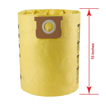 Shop-Vac 9067266 10-14 Gallon High Efficiency Disposable Filter Bags (5 pack)
