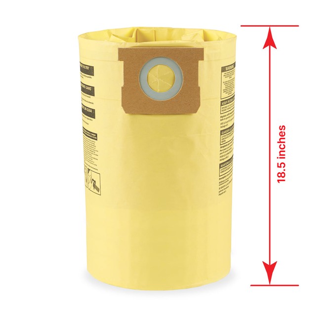 Shop-Vac 9067366 15-22 Gallon High Efficiency Disposable Filter Bags (5 pack)